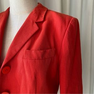 Vintage DKNY | Women's Oversized Red/OrangeBlazer | Size 8